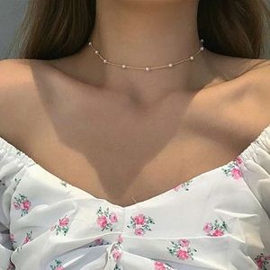 Gold Pearl Necklace